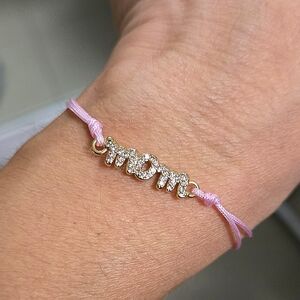 Pink and Gold 'Mom' Bracelet
